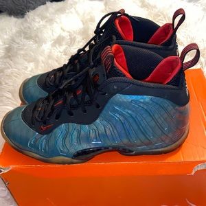 NIKE AIR FOAMPOSITE PRO PRM ONE GONE FISHING EMERALD SNEAKERS